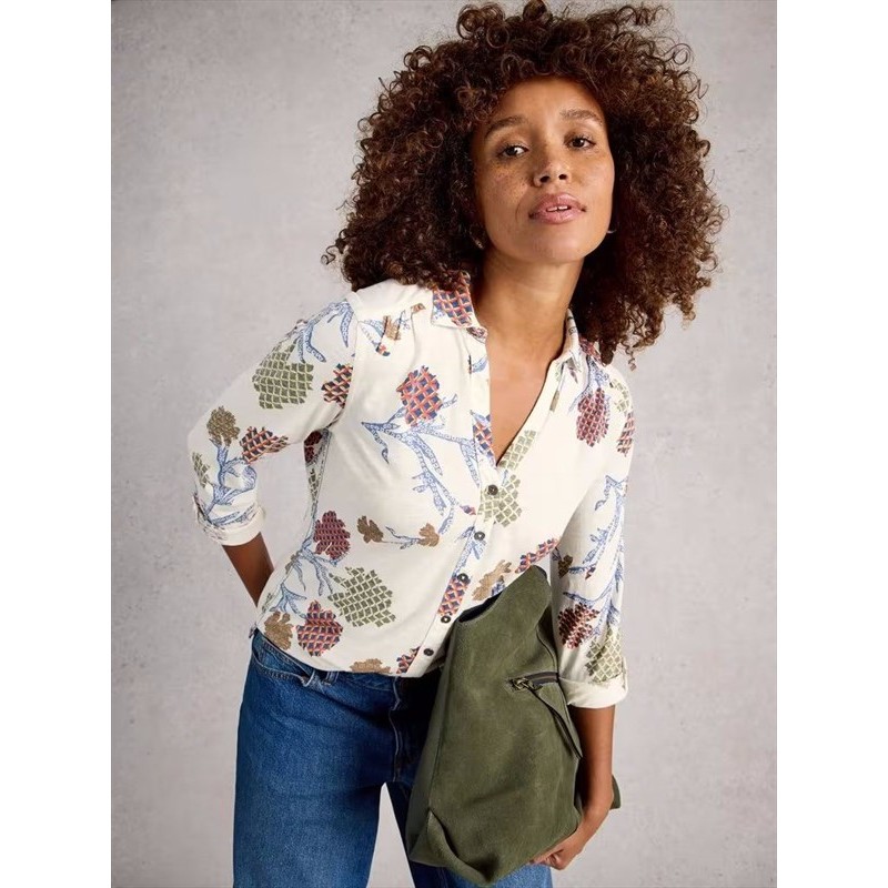 CHEMISIER WHITE STUFF ANNIE IVORY MLT